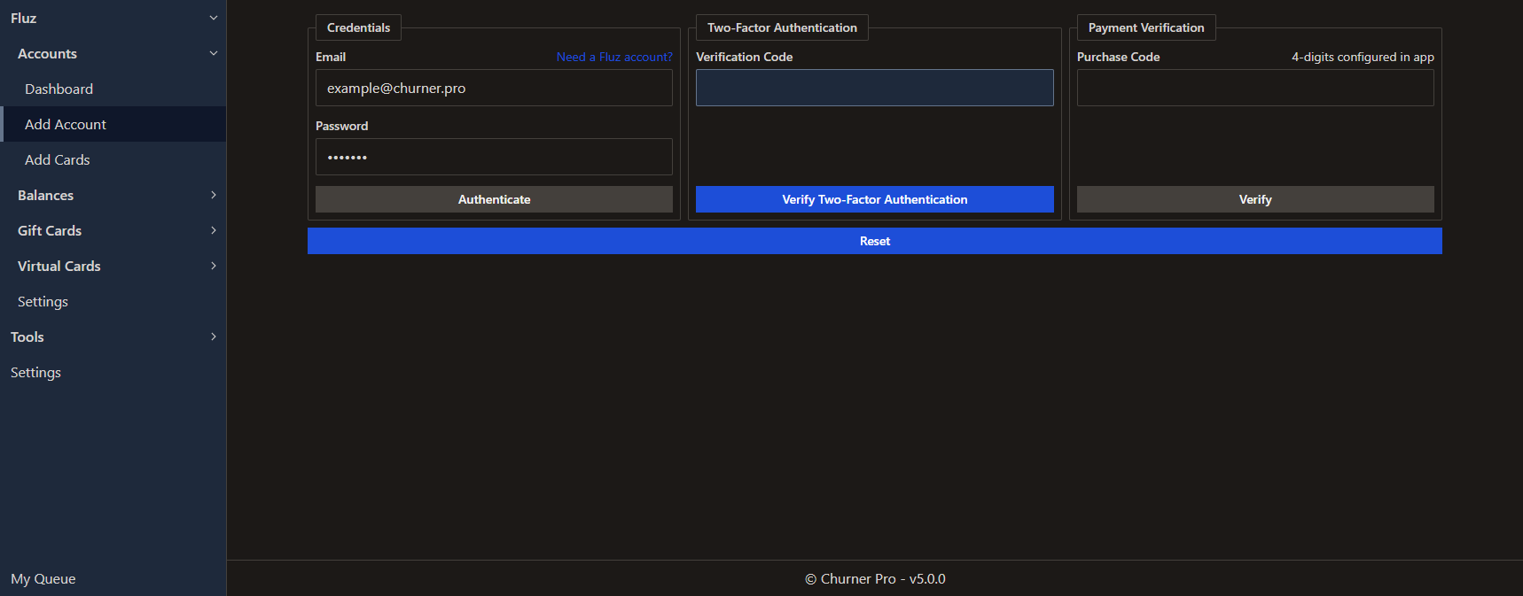 Entering a user's 2fa code into the corresponding field
